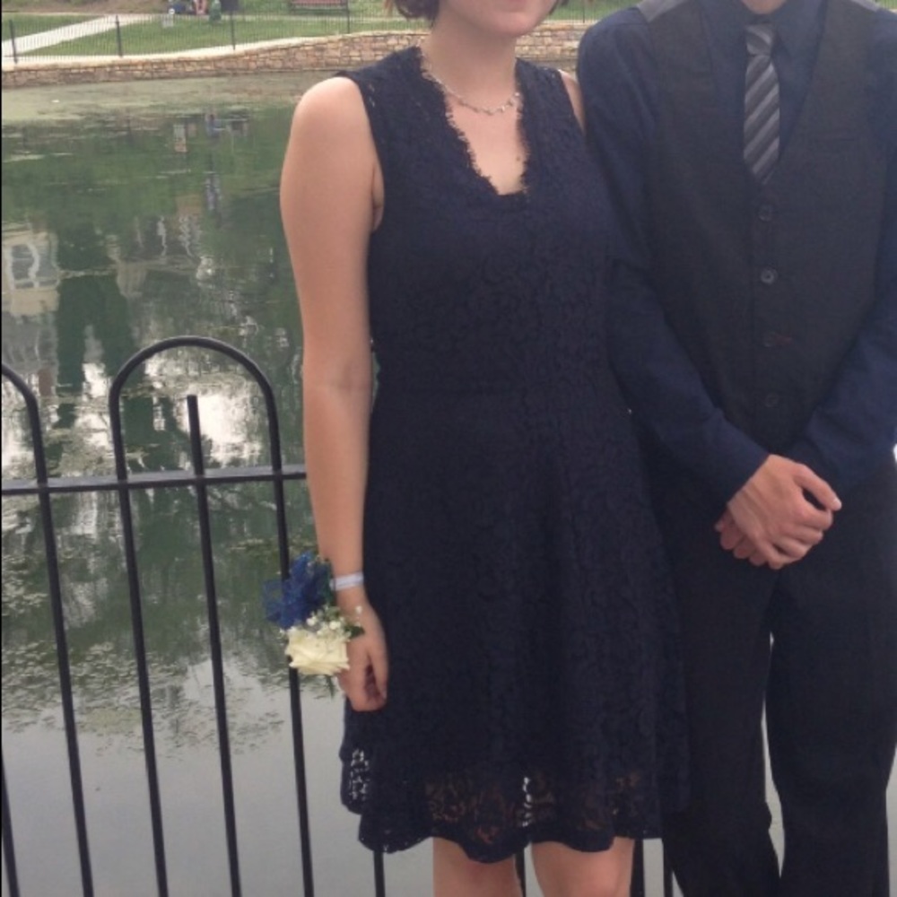 Small H&M Dark Blue/Navy Blue lace dress